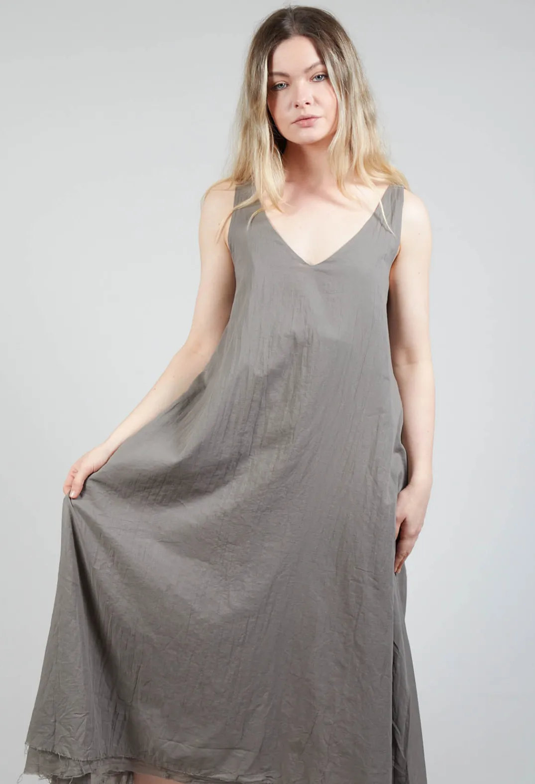 Amici Dresses^Raw Hemmed Dress in Cappuccino