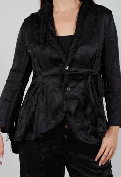 Aleksandr Manamis Jackets^Raw Hemmed Jacket in Black