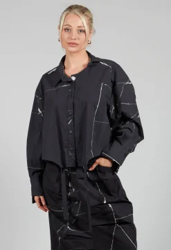 La Vaca Loca Shirts & Blouses^Recta Shirt in Off Black Banner