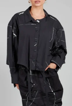 La Vaca Loca Shirts & Blouses^Recta Shirt in Off Black Banner