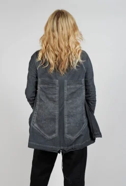 Rundholz Mainline Tops^Relaxed Cross Neck Top in Slate Cloud