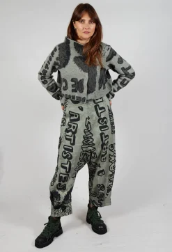 Rundholz Black Label Trousers^Relaxed Drop Crotch Trousers in Defender Big Print