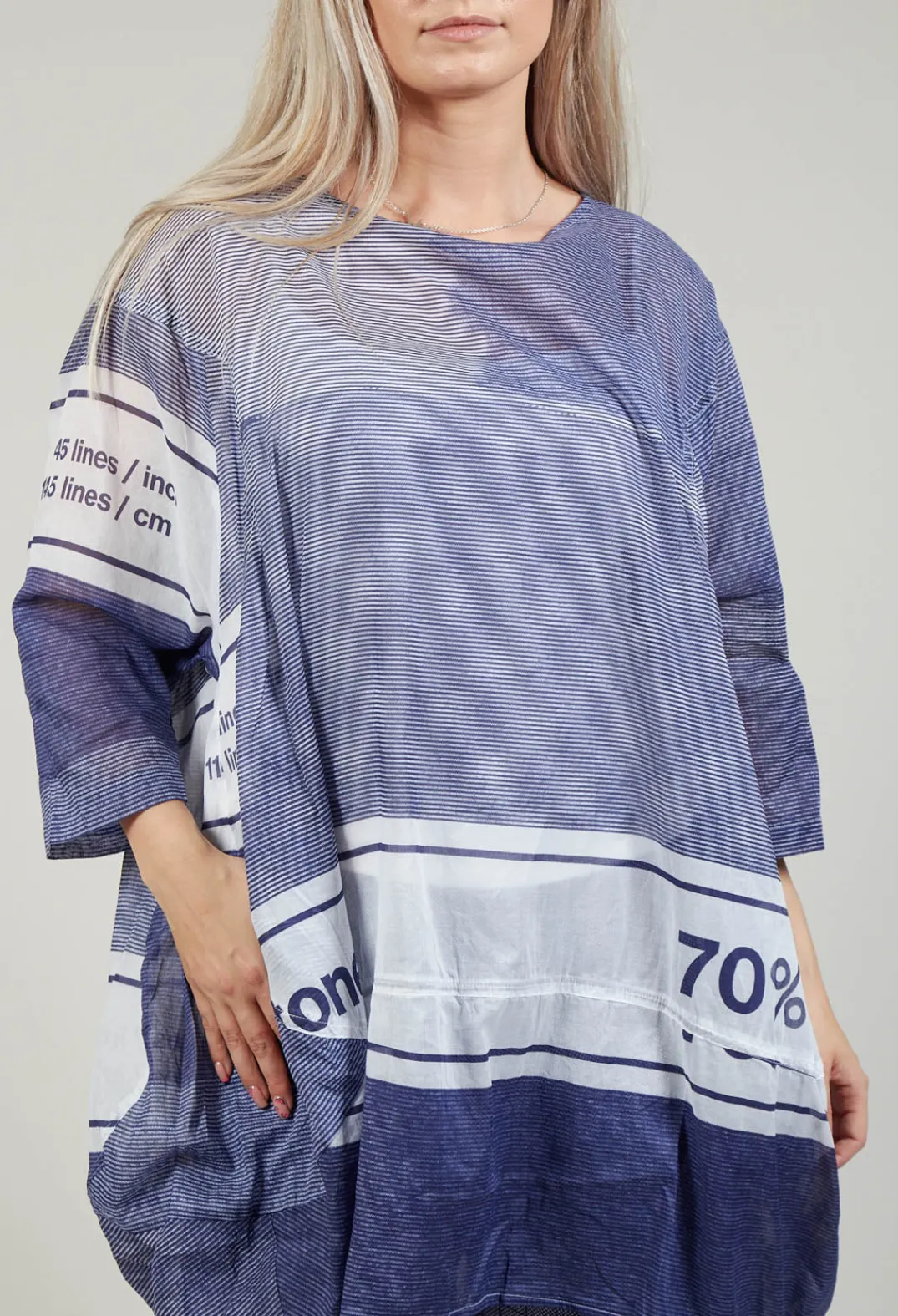 Rundholz Black Label Tops^Relaxed Fit Cotton Top in Azur Print