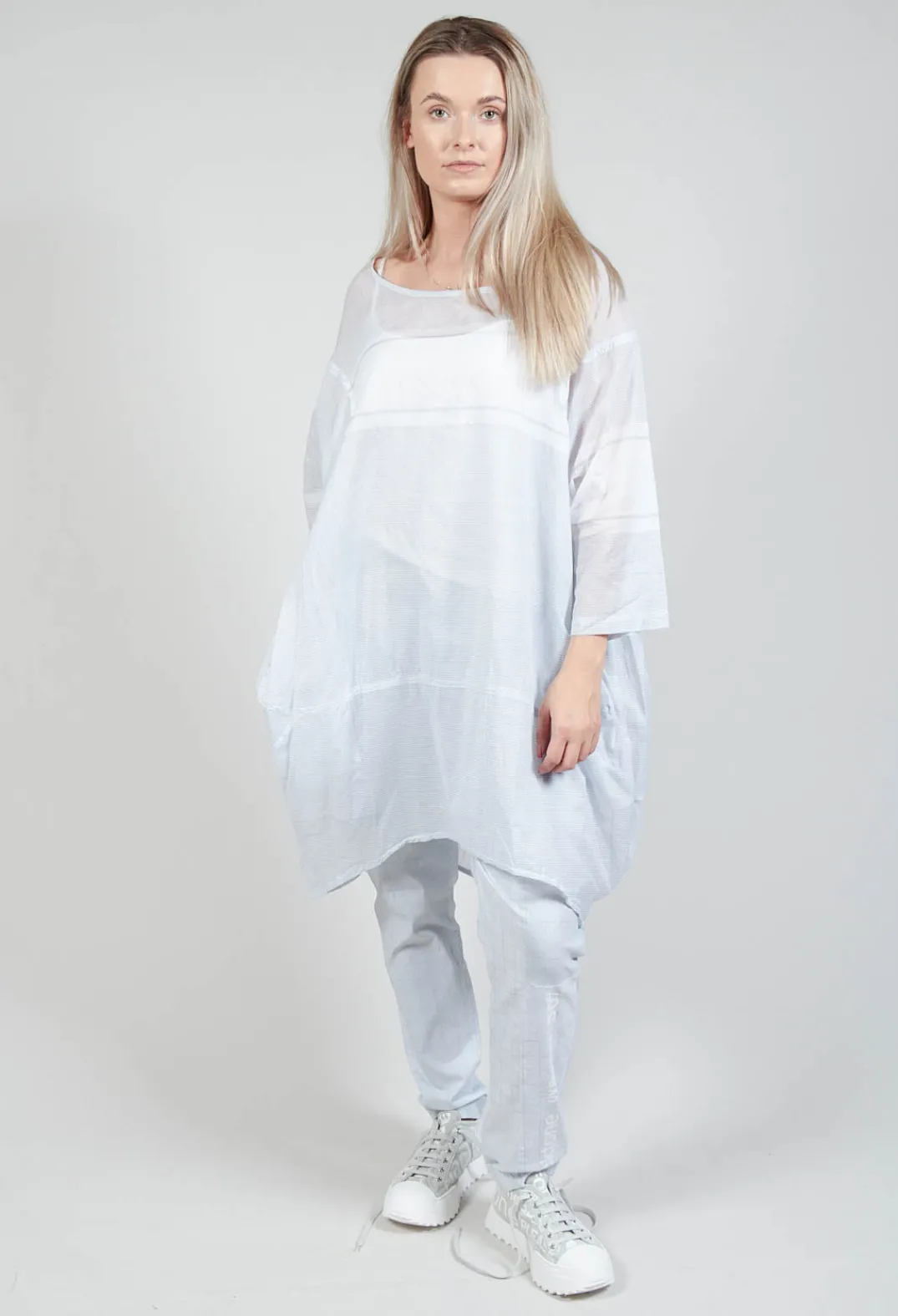 Rundholz Black Label Tops^Relaxed Fit Cotton Top in Grey Print