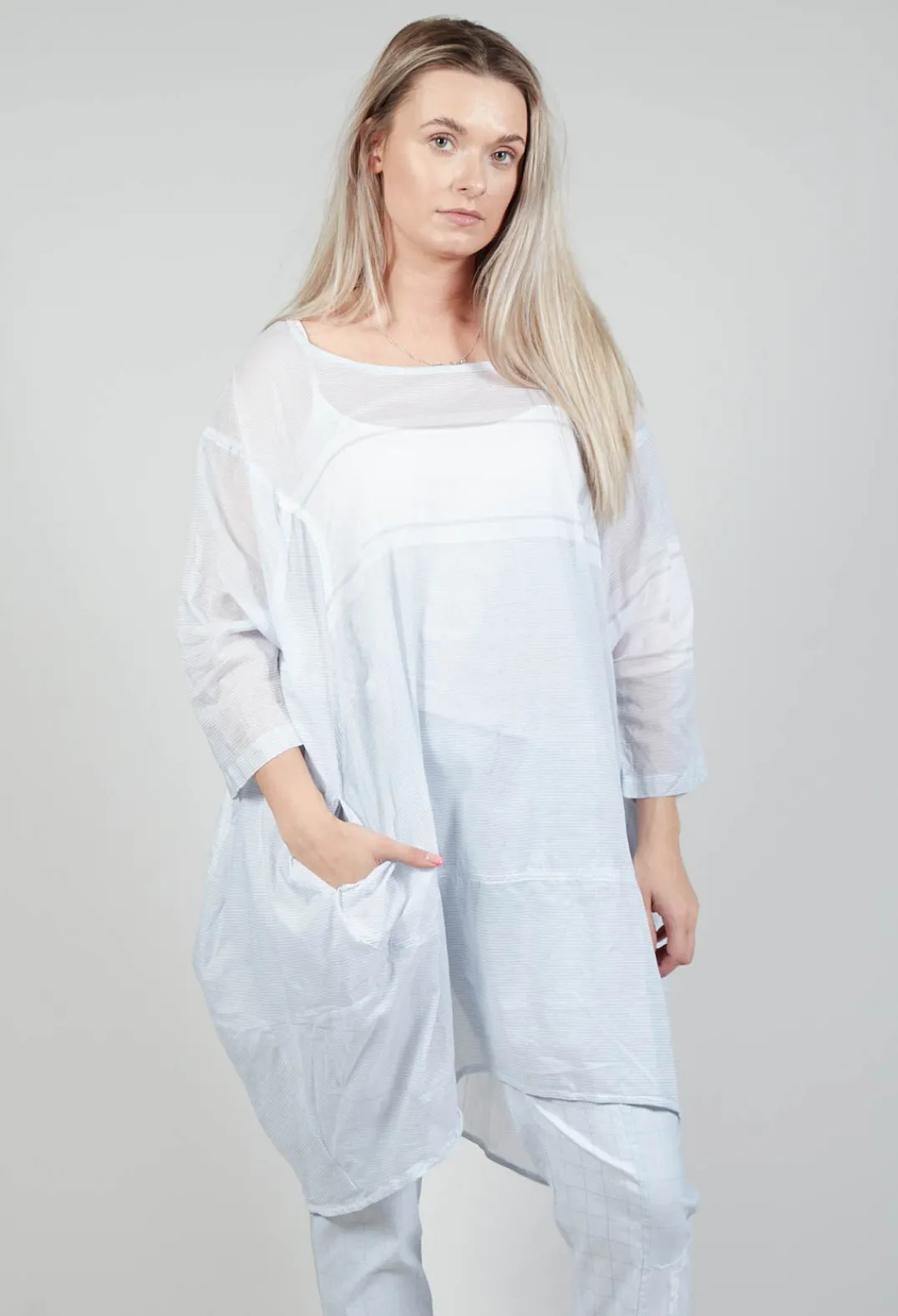 Rundholz Black Label Tops^Relaxed Fit Cotton Top in Grey Print