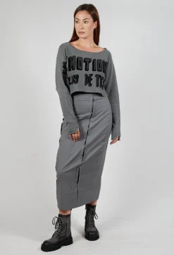 Rundholz Black Label Jumpers^Relaxed Fit Cropped Jumper in Rock Print