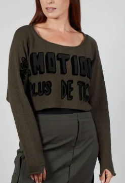 Rundholz Black Label Jumpers^Relaxed Fit Cropped Jumper in Jungle Print