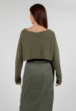Rundholz Black Label Jumpers^Relaxed Fit Cropped Jumper in Camp Print