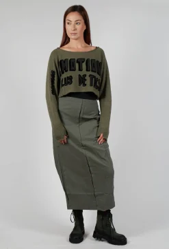 Rundholz Black Label Jumpers^Relaxed Fit Cropped Jumper in Camp Print