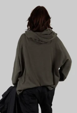 Rundholz Black Label Jumpers^Relaxed Fit Hooded Jumper in Camp