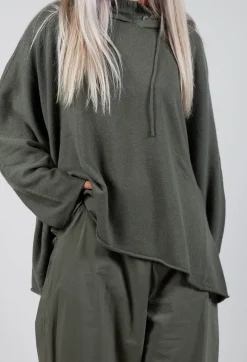 Rundholz Black Label Jumpers^Relaxed Fit Hooded Jumper in Camp