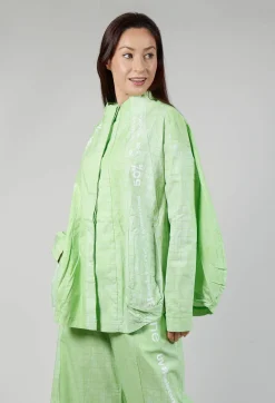 Rundholz Black Label Jackets^Relaxed Fit Jacket in Placed Lime Print