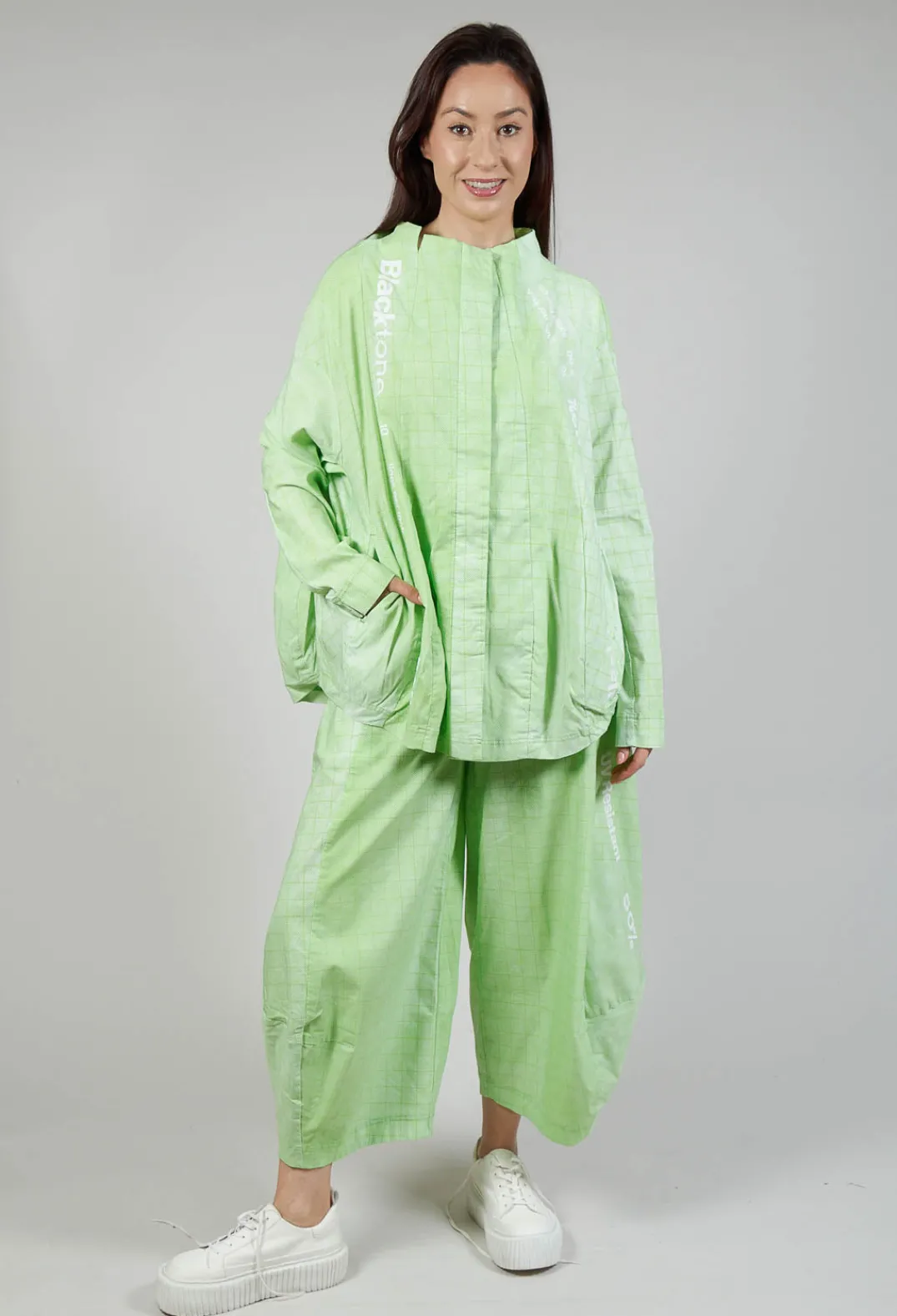 Rundholz Black Label Jackets^Relaxed Fit Jacket in Placed Lime Print