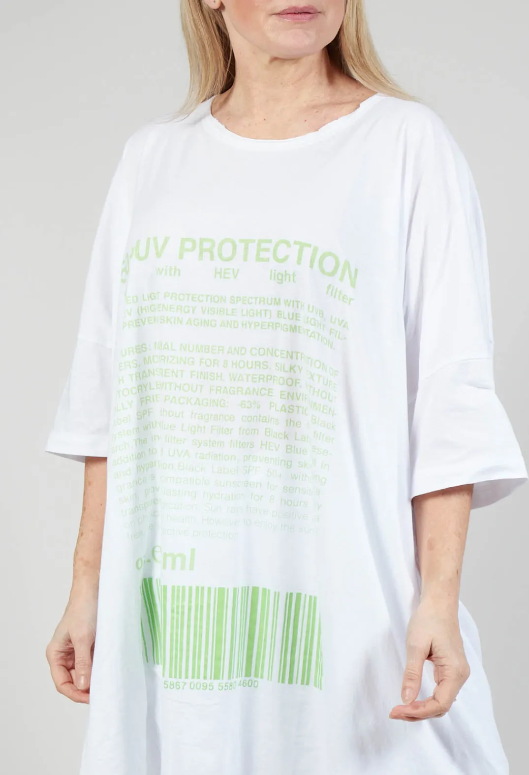 Rundholz Black Label Dresses^Relaxed Fit Jersey Dress with Motif in Lime Print