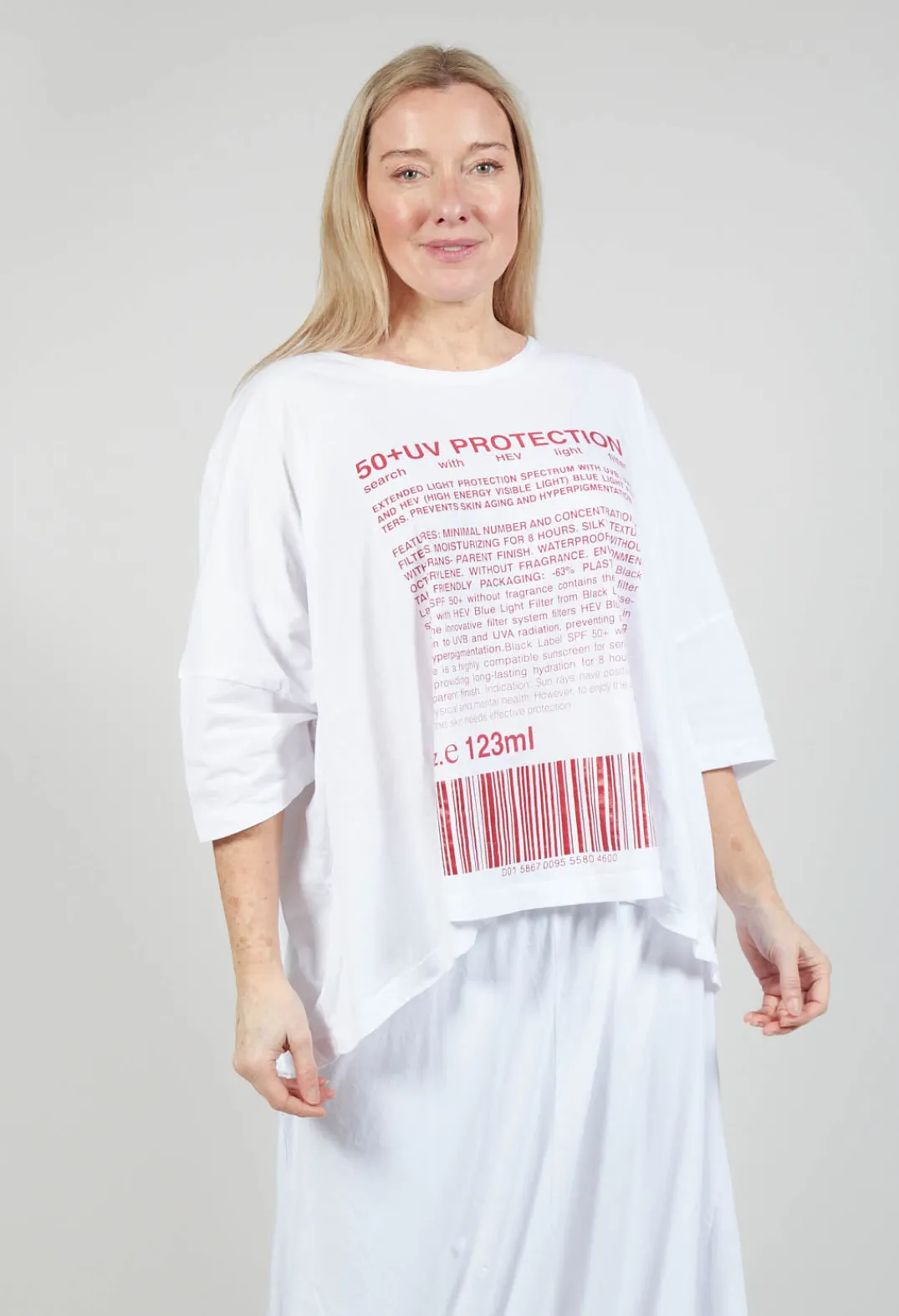 Rundholz Black Label Tops^Relaxed Fit Jersey Top with Motif in Chili Print