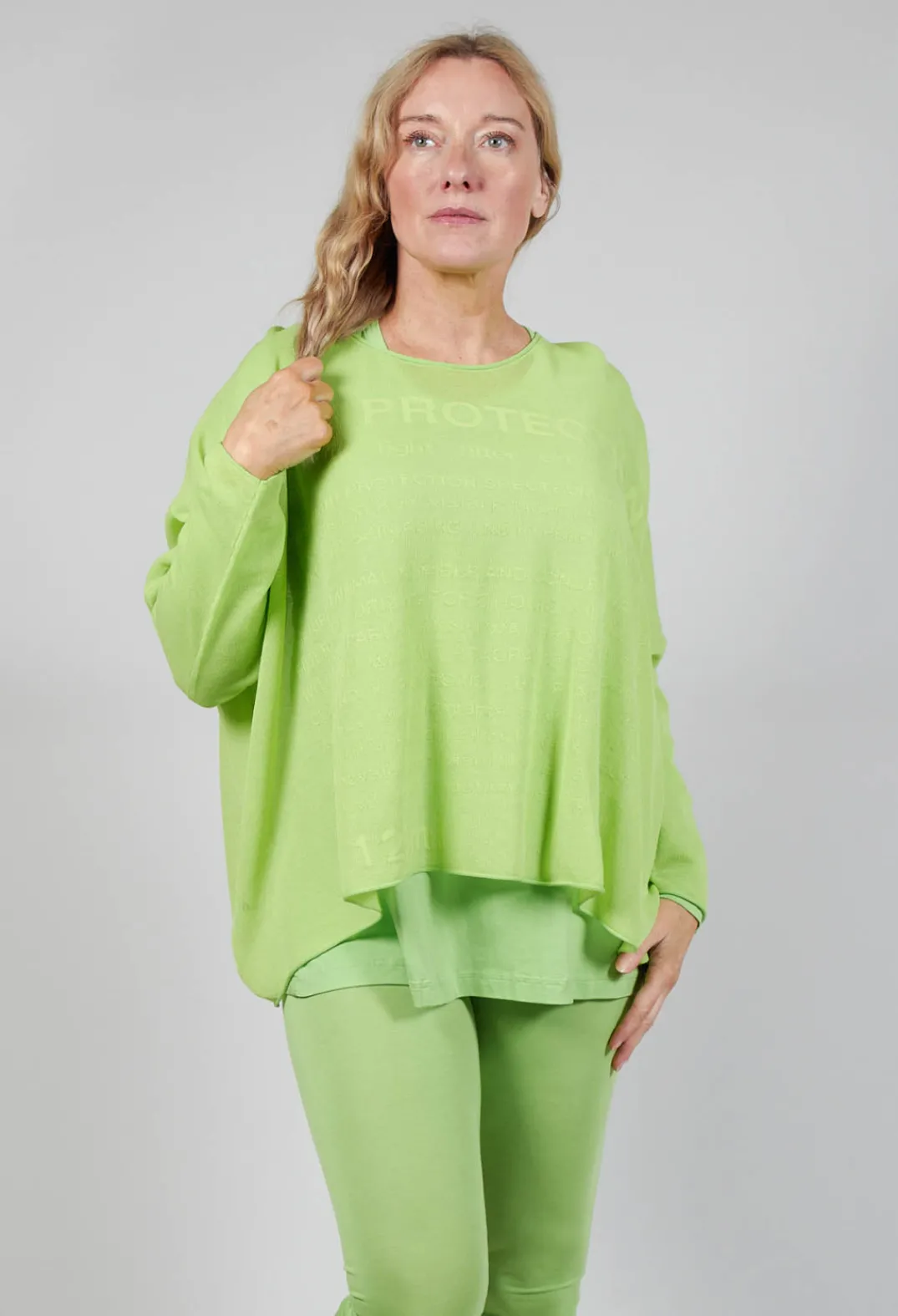 Rundholz Black Label Jumpers^Relaxed Fit Jumper with Motif in Lime Jacquard
