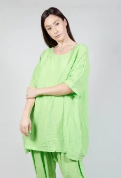 Rundholz Black Label Tops^Relaxed Fit Linen Top in Lime