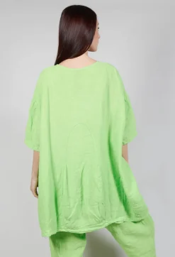 Rundholz Black Label Tops^Relaxed Fit Linen Top in Lime
