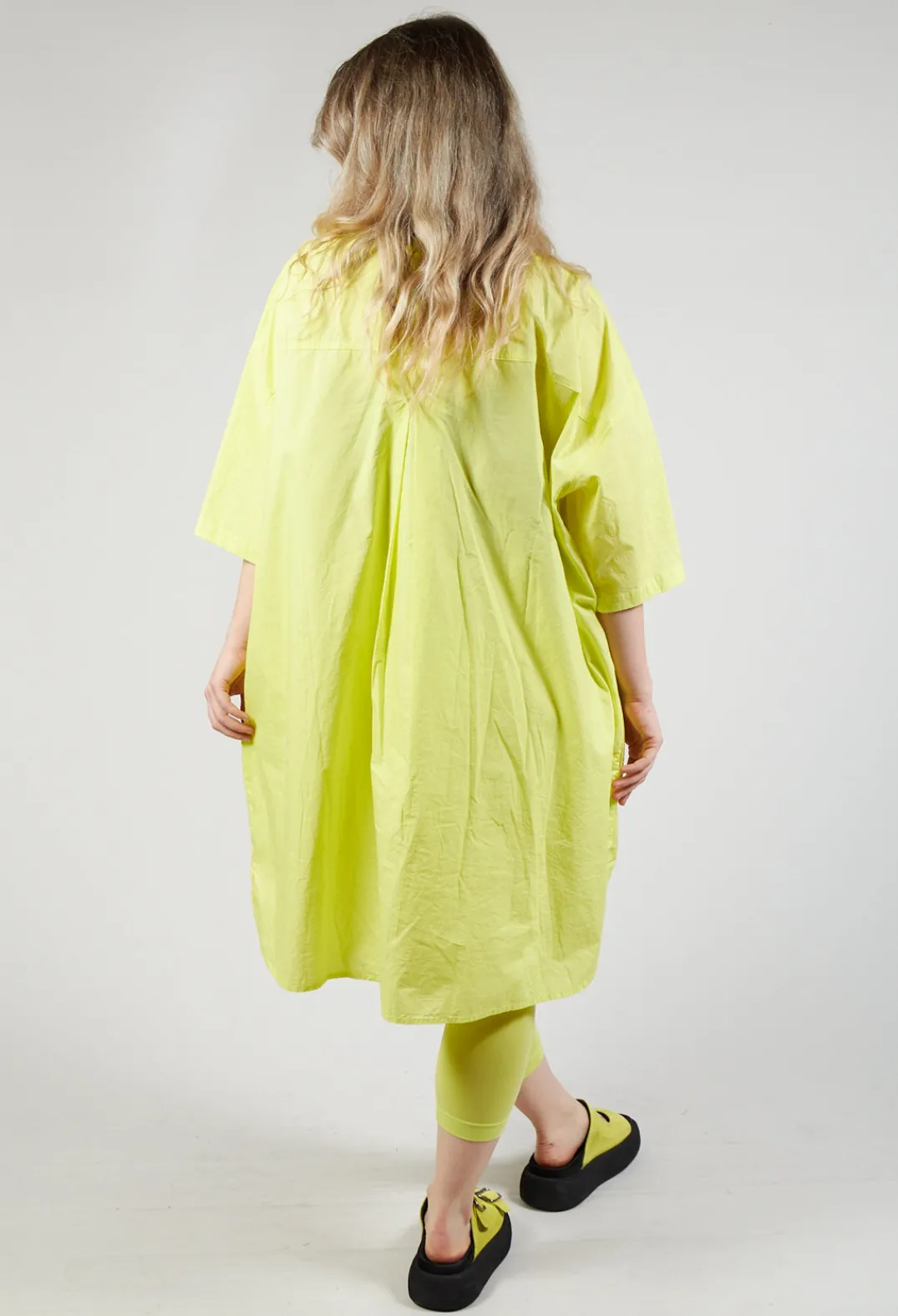 Rundholz Black Label Dresses^Relaxed Fit Shirt Dress with Lettering Motif in Sun Print