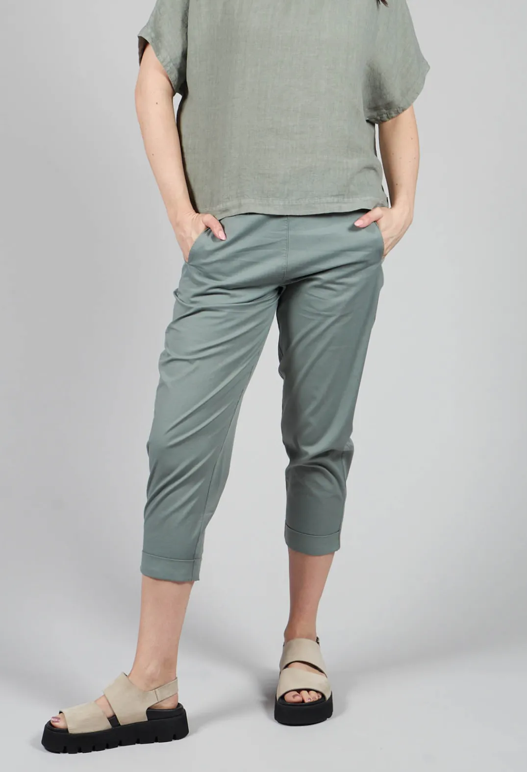 Elemente Clemente Trousers^Relaxed Geisha Trousers in Eucalyptus