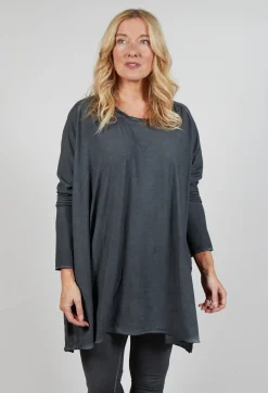 Rundholz Mainline Tops^Relaxed Jersey Top in Slate Cloud