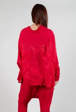 Rundholz Mainline Tops^Relaxed Open Roll Neck Top in Cardinal Cloud