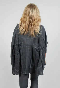 Rundholz Mainline Tops^Relaxed Open Roll Neck Top in Slate Cloud