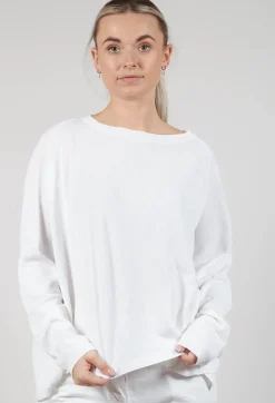 Rundholz Dip Jumpers^Relaxed Sweatshirt with Ribbed Hem in Semi Bleach