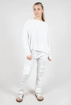 Rundholz Dip Jumpers^Relaxed Sweatshirt with Ribbed Hem in Semi Bleach