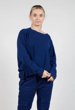 Rundholz Dip Jumpers^Relaxed Sweatshirt with Ribbed Hem in Ocean