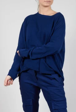 Rundholz Dip Jumpers^Relaxed Sweatshirt with Ribbed Hem in Ocean