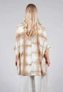 Bianco Levrin Shirts & Blouses^Rene Round Neck Shirt in Beige and White