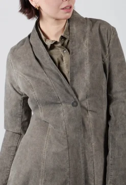 Sanctamuerte Coats^Reversible Coat in Velluto Cannete and Raso Viscosa Green Tuscany