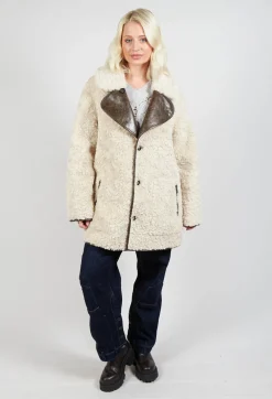 Urban Code Jackets^Reversible Faux Fur and Suede Jacket in Khaki Crackle