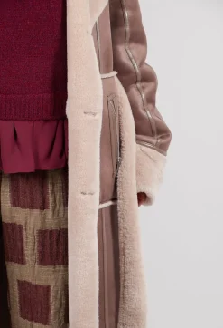 Urban Code Coats^Reversible Longline Faux Fur Coat in Taupe