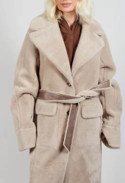 Urban Code Coats^Reversible Longline Faux Fur Coat in Taupe