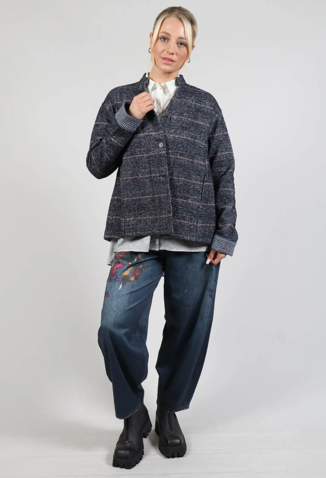 Elemente Clemente Jackets^Reversible Niaga Jacket in Night Orange check