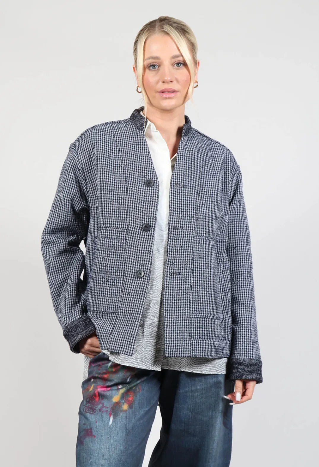 Elemente Clemente Jackets^Reversible Niaga Jacket in Night Orange check