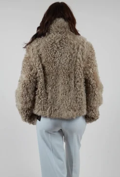 Dom Goor Coats^Reversible Sherling Jacket in Sandstone
