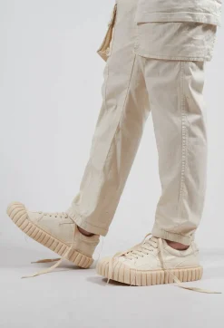 Rundholz Dip Boots^Ribbed Creeper Sole Trainers in Greige