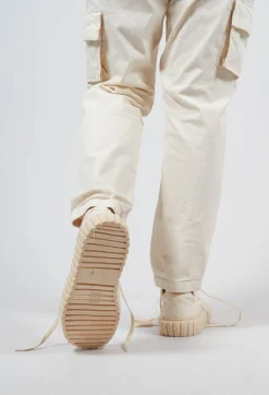 Rundholz Dip Boots^Ribbed Creeper Sole Trainers in Greige