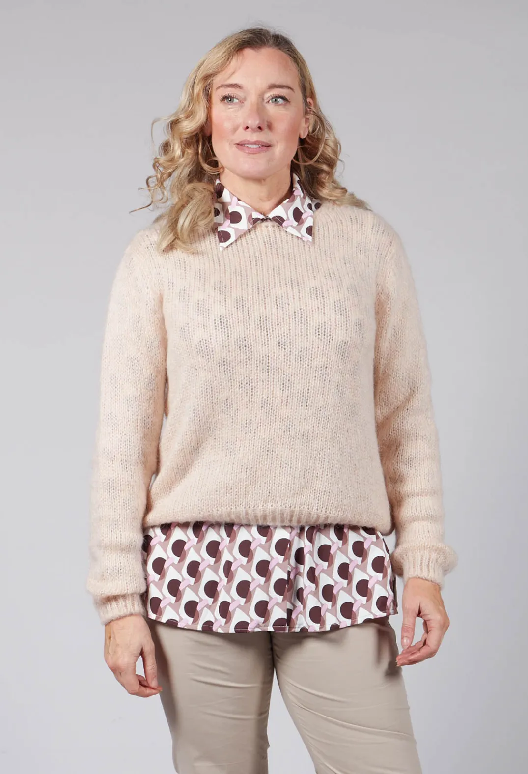 Niù Jumpers^Ribbed Jumper in Alabaster
