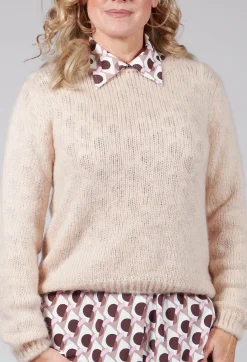 Niù Jumpers^Ribbed Jumper in Alabaster