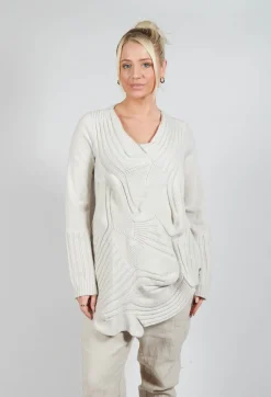 Rundholz Mainline Jumpers^Ribbed Jumper in Bone Mel