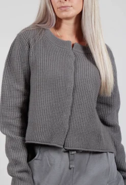 Rundholz Black Label Cardigans^Ribbed Knit Cardigan in Rock