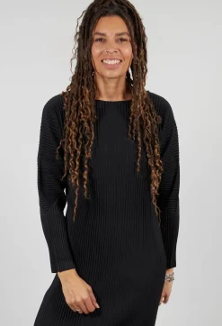 Mei Meij Dresses^Ribbed Midaxi Dress in Nero