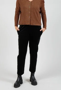 Operificio Neirami Trousers^Ribbed Pull On Trousers in Nero