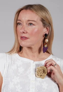 Angela Caputi Earrings^Rilievo Small Hanging Eardrops