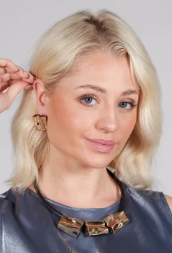 Miriamnori Earrings^Ripple Earrings in Bronze