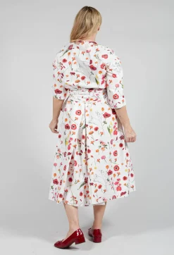 Hannoh Wessel Dresses^Roele Dress in Red Flower Print